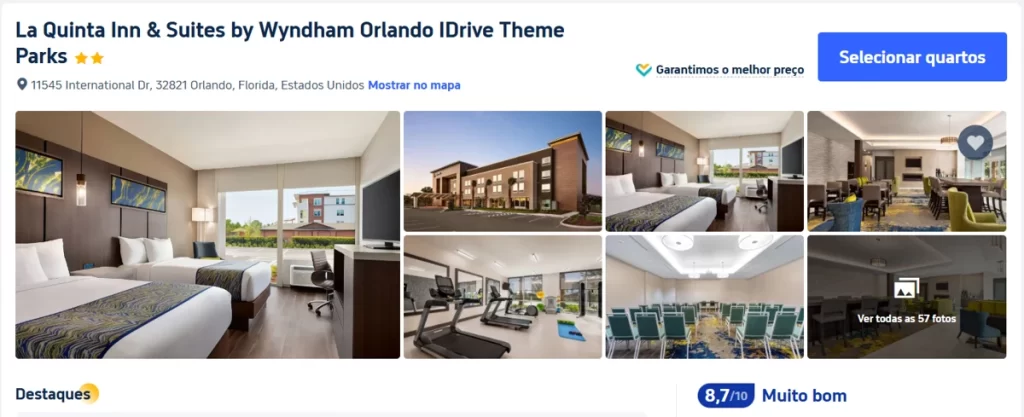 Quarto moderno do La Quinta Inn & Suites by Wyndham Orlando IDrive Theme Parks