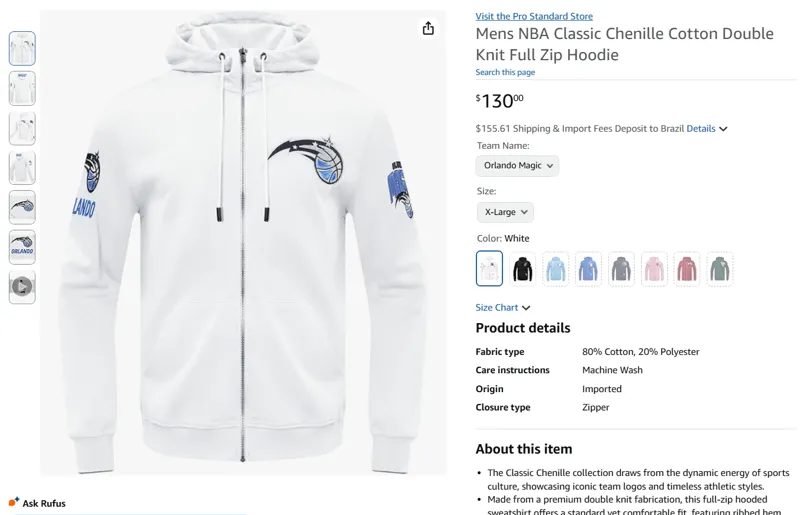 Moletom Orlando Magic Branco