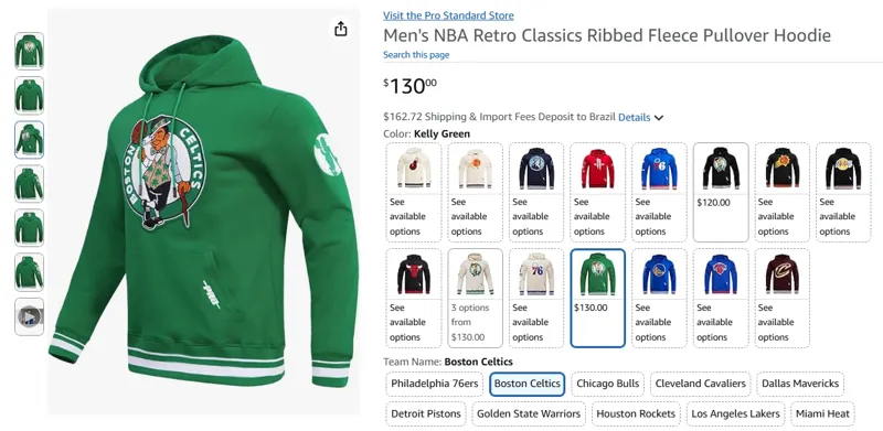 Moletom Retrô Boston Celtics
