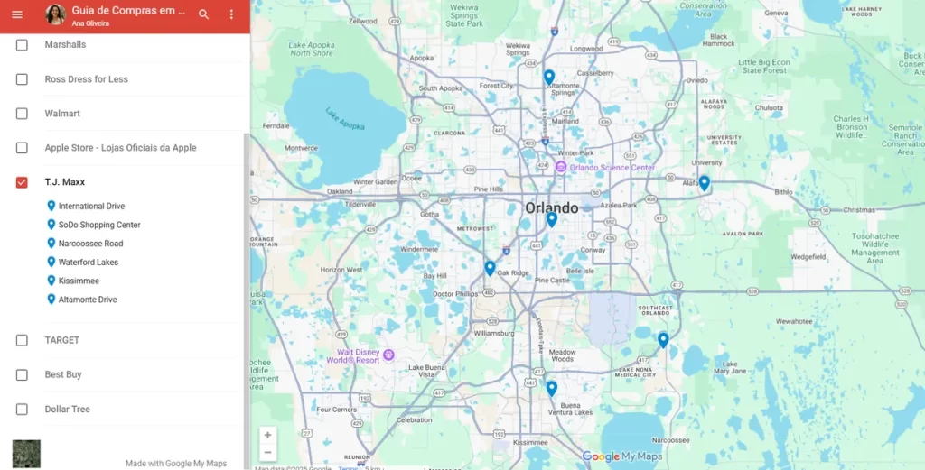 orlando tjmaxx guia de compras
