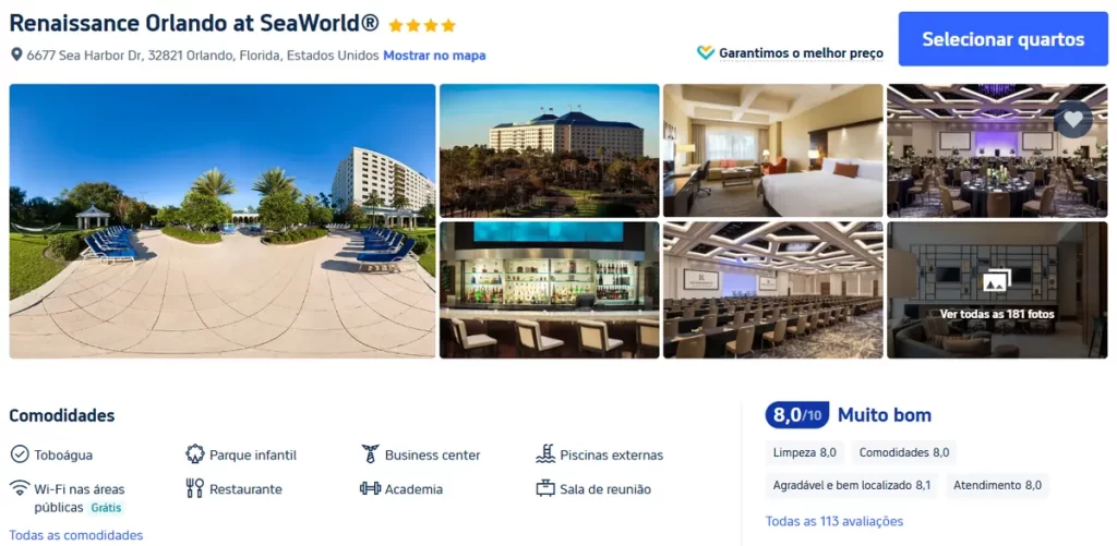 hotel próximo ao discovery cove - Hotel Renaissance Orlando at SeaWorld com piscina e jardim tropical