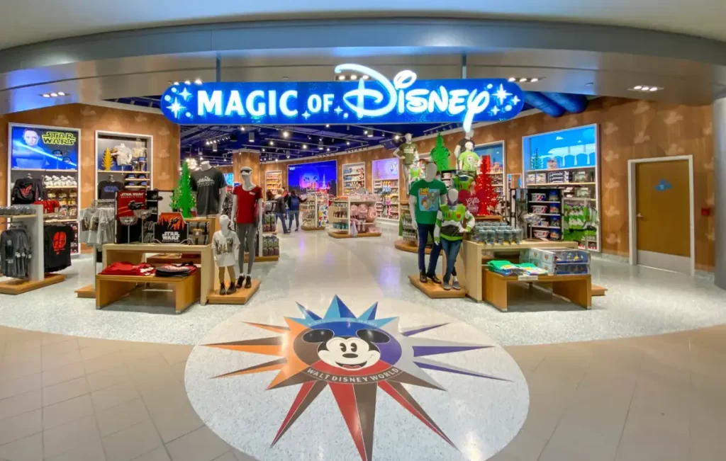 Fachada da loja Magic of Disney no Aeroporto de Orlando, vista 1.