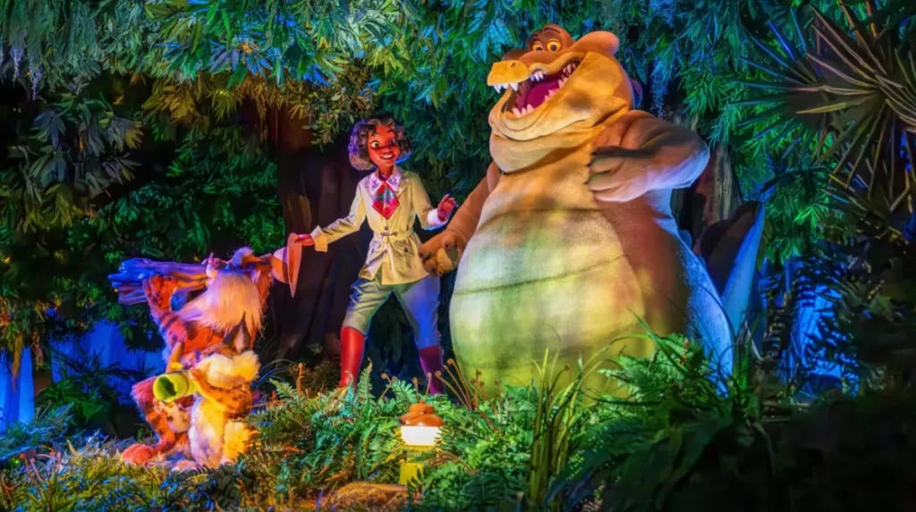 Bonecos da Princesa Tiana e amigos no pântano