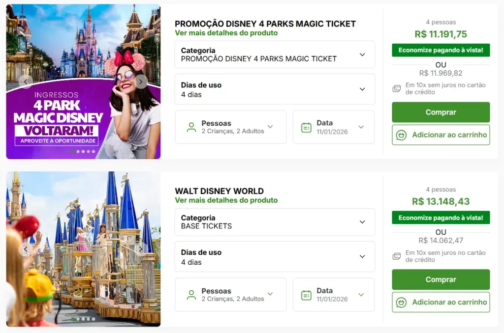 promocaodisney 4 park magic 2026 2