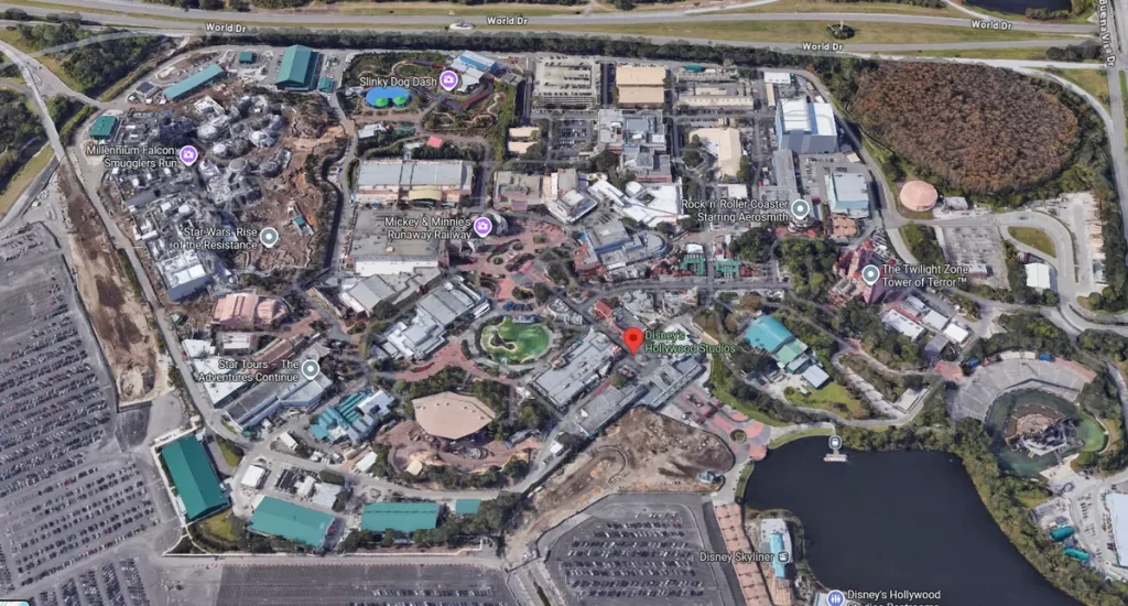 show de encerramento hollywoods studios fantasmic - mapa como chegar