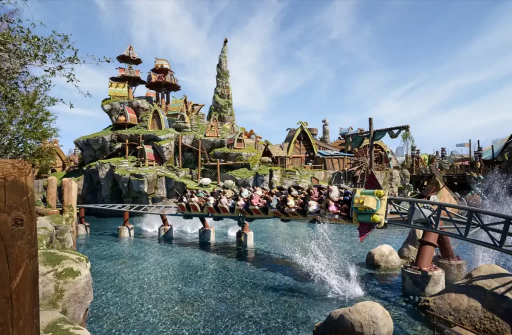 Hiccup’s Wing Gliders no Epic Universe, atração inspirada em Como Treinar o Seu Dragão.