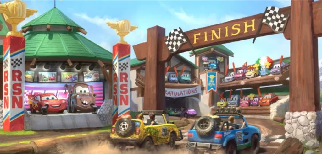 Corrida celebra o universo de Carros com ambientação vibrante, personagens e experiência interativa.