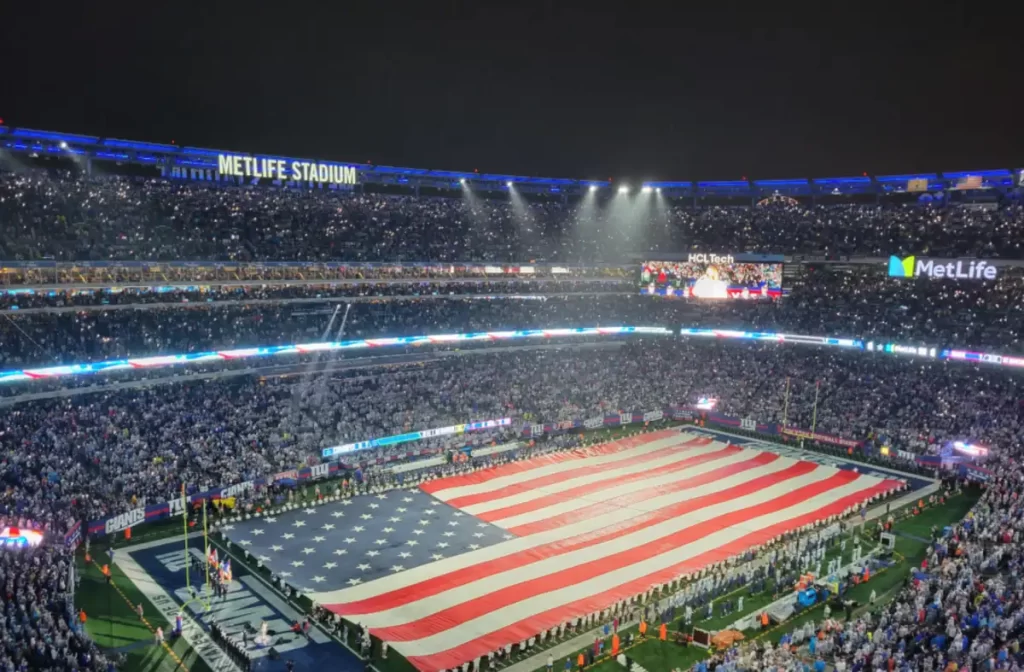 Cerimônia pré-jogo no MetLife Stadium.