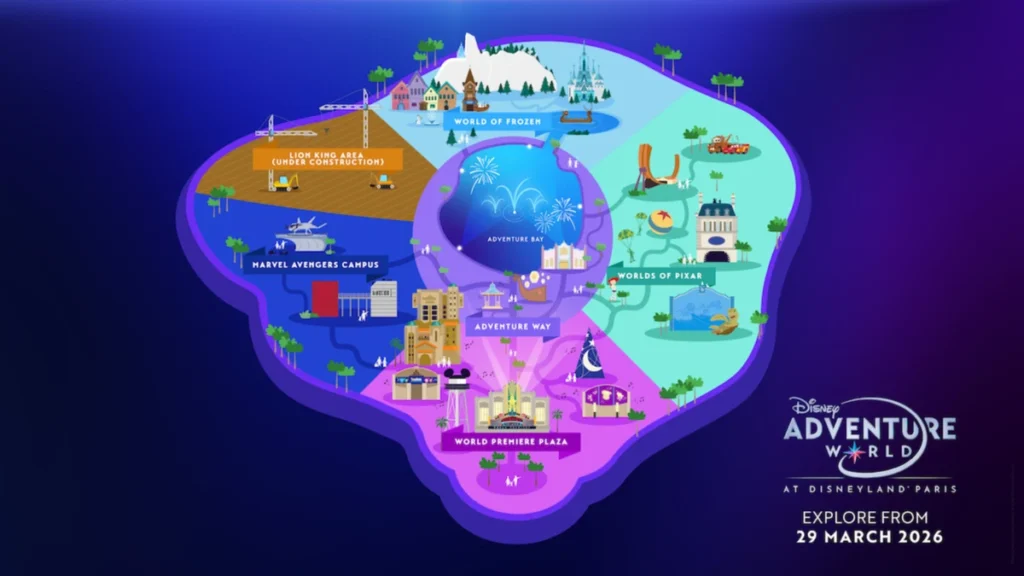 Mapa do Disney Adventure World Paris