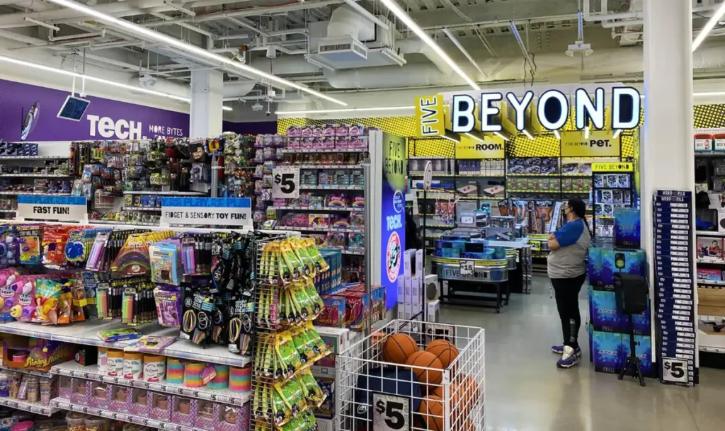 five beyond, a seção das coisas que custam até 10 dólares na five below