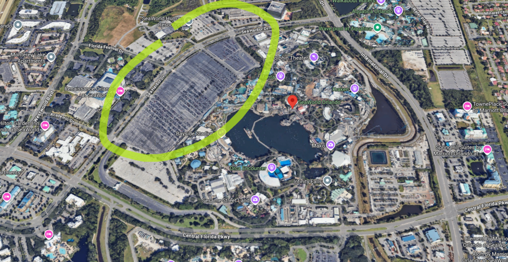 estacionamento seaworld
