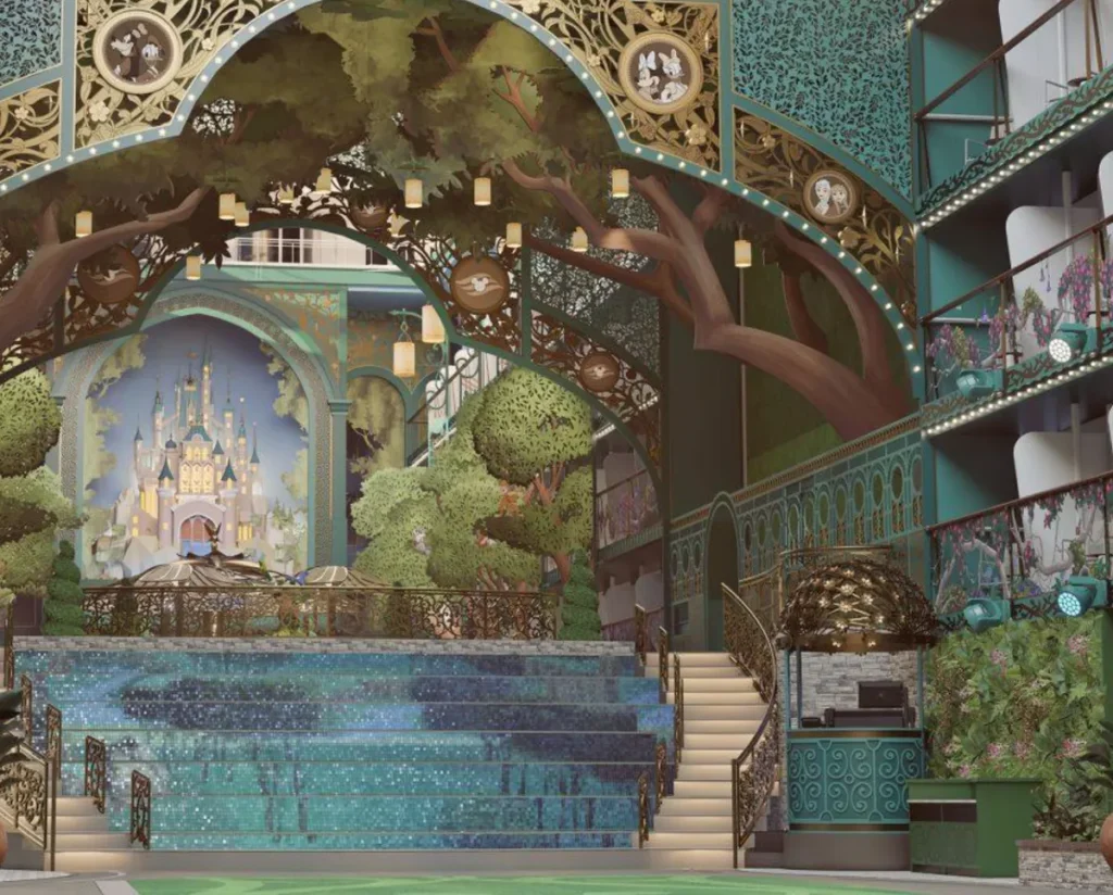 Imagination Garden, área central temática do Disney Adventure inspirada nos clássicos Disney