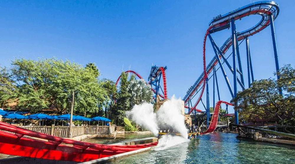 O splash final da SheiKra é um dos momentos mais fotografados do Busch Gardens Tampa Bay.
