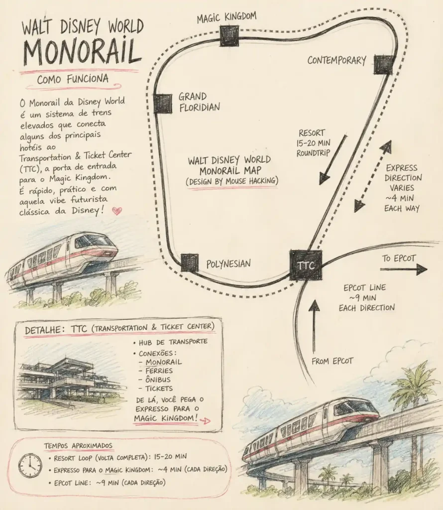 como chegar no magic kingdom de monotrilho