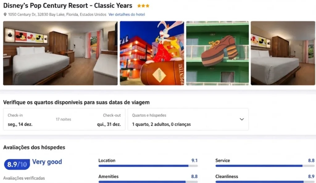disney pop century resort avaliações