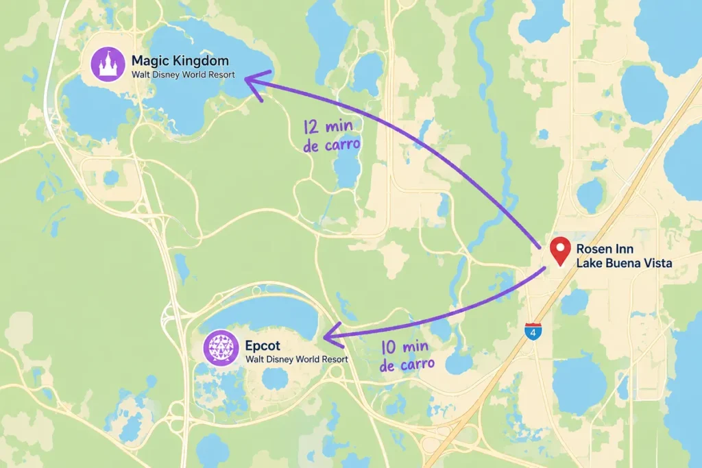 hotel em orlando perto da disney Rosen Inn Lake Buena Vista onde fica