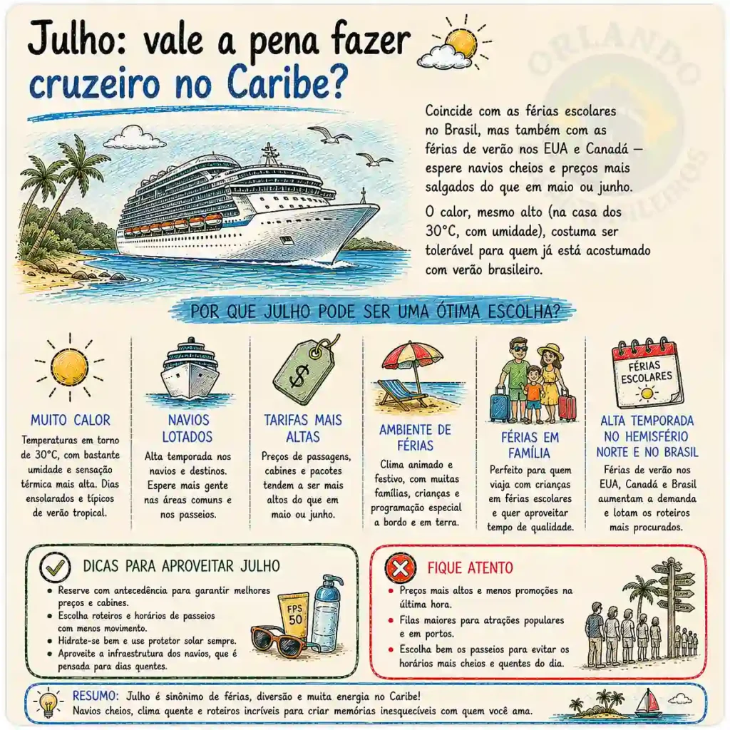 Julho coincide com férias no Brasil e nos EUA — espere navios cheios e preços mais salgados.