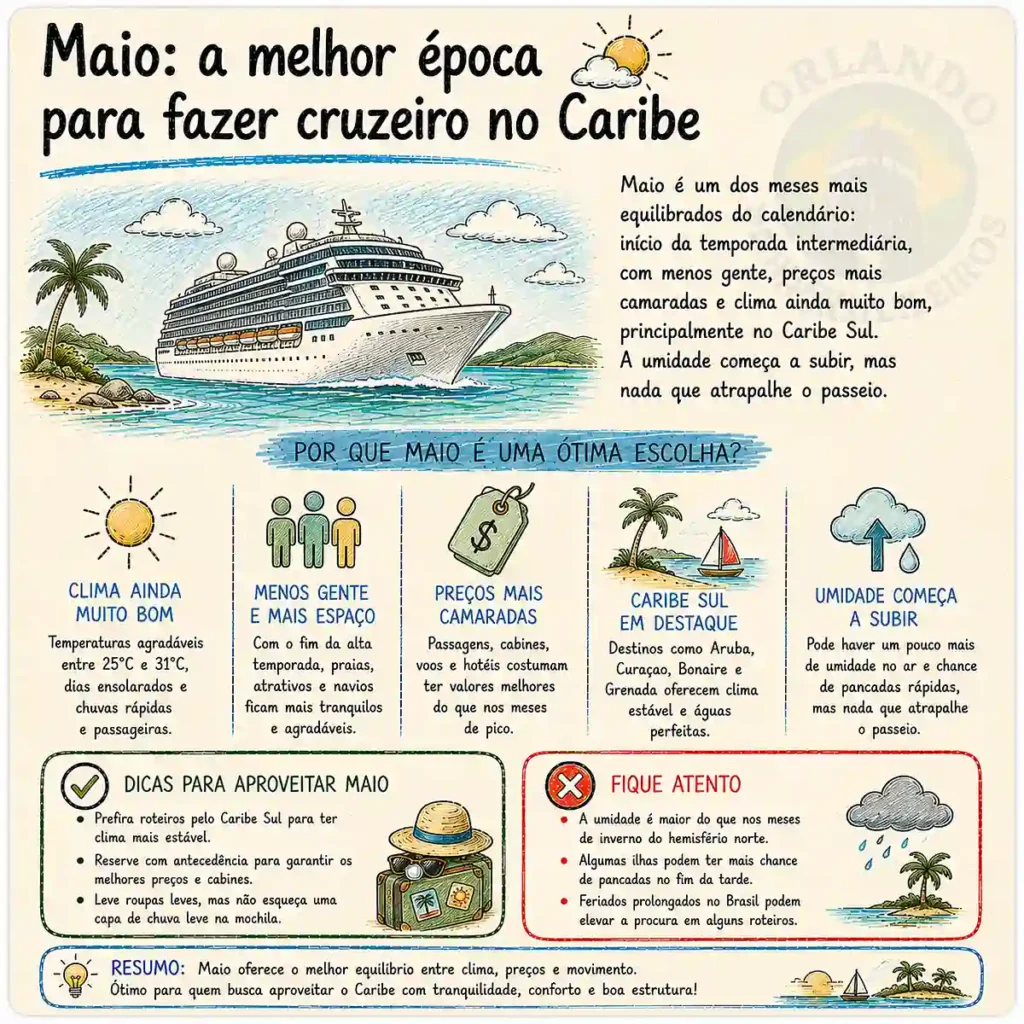 Maio é um dos meses mais equilibrados: menos gente, preços melhores e clima ainda ótimo.