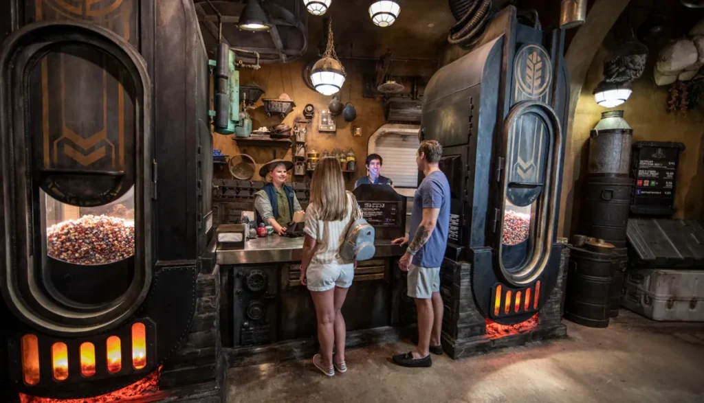 Kat Saka’s Kettle, quiosque de snacks em Star Wars: Galaxy’s Edge, no Disney’s Hollywood Studios.
