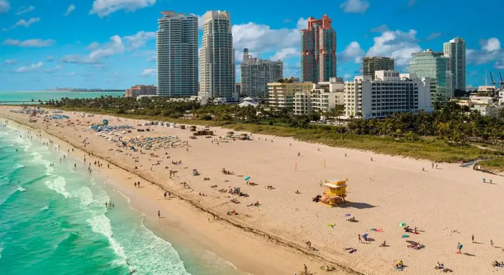 Vista aérea de South Beach.