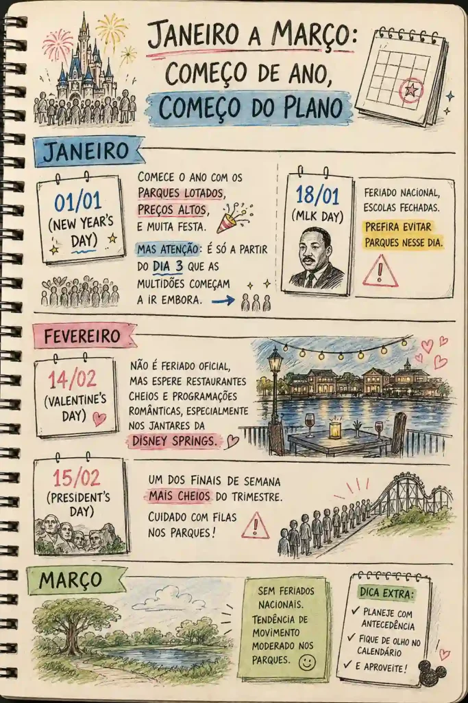 Feriados nos Estados Unidos 2027 janeiro fevereiro março