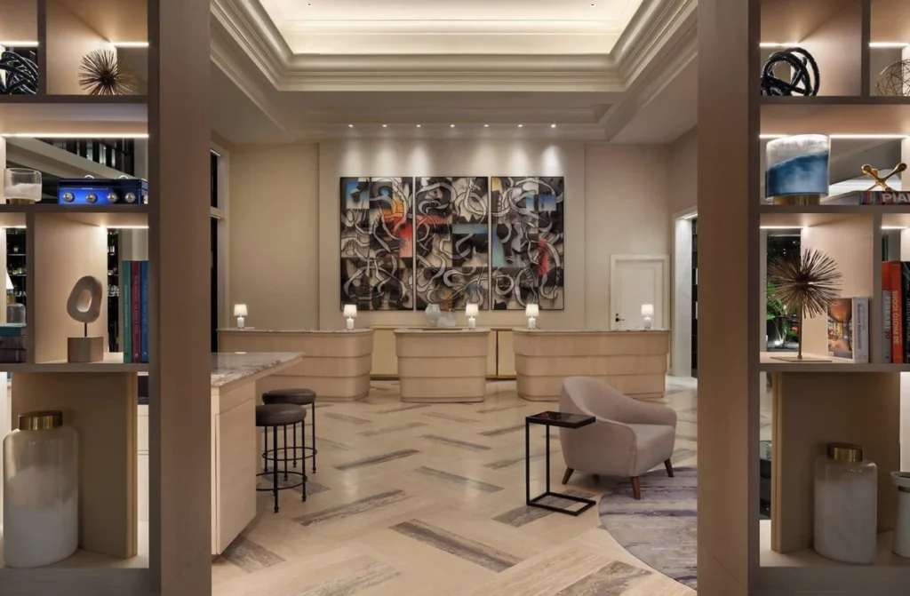 Recepção do JW Marriott Miami Turnberry Resort & Spa, hotel de luxo em Aventura