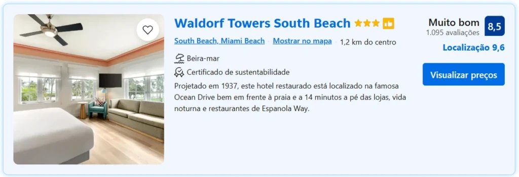 waldorf towers south beach booking