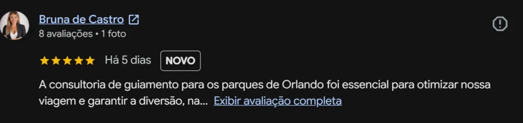 avaliação orlando para brasileiros google guiamento virtual bruna